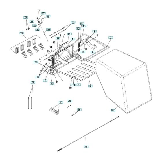 Bagger Assembly for Husqvarna DT22HNR Dethatcher