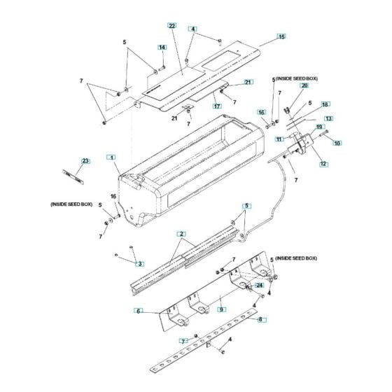 Seeder Assembly for Husqvarna DT22HNR Dethatcher