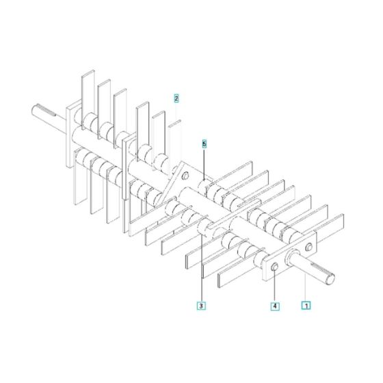 Flail Blade Reel Assembly for Husqvarna DT22HNR CE Dethatcher