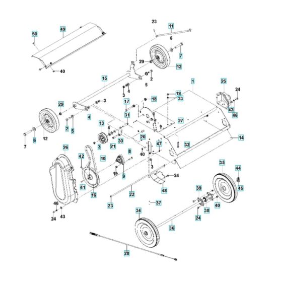 Frame Assembly for Husqvarna DT22HNR CE Dethatcher