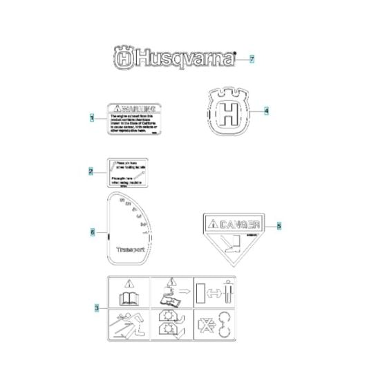 Decals for Husqvarna DTF22 Dethatcher