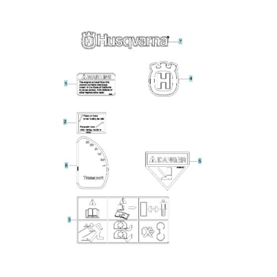 Decals for Husqvarna DTF226 Dethatcher