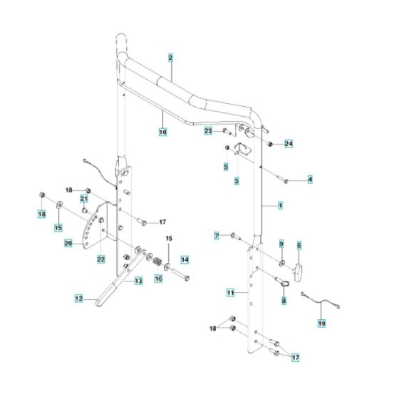 Handle Assembly for Husqvarna DTF226 Dethatcher