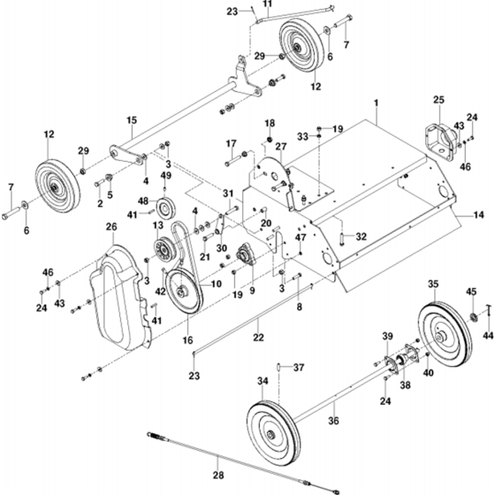 Frame Assembly for Husqvarna DTF6 BF Lawn Care Equipment