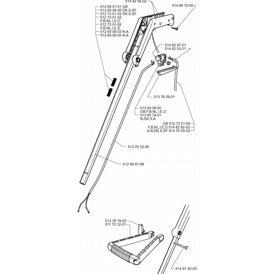 Shaft & Handle Assembly for Husqvarna DUO TRIMMER Edger