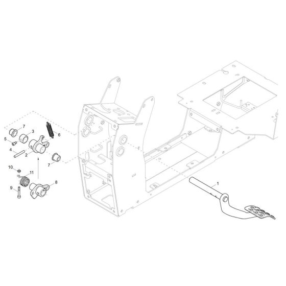 Foot Brake Assembly for Wacker DV60-2 Dumper