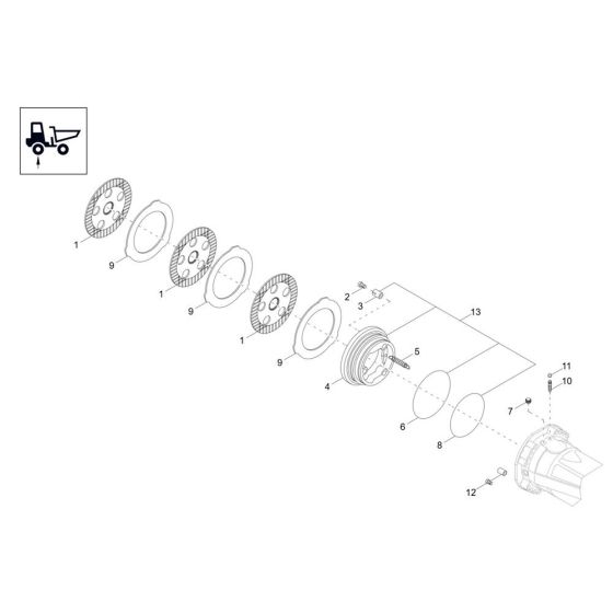 Brake Assembly for Wacker DV60-2 Dumper