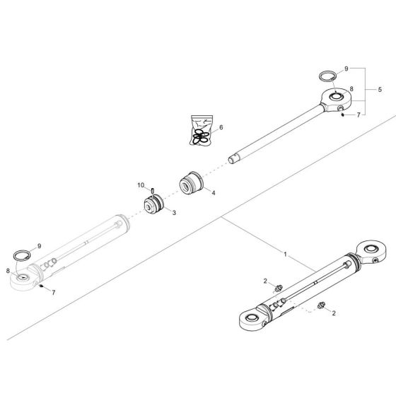 Steering Cylinder Assembly for Wacker DV60-2 Dumper