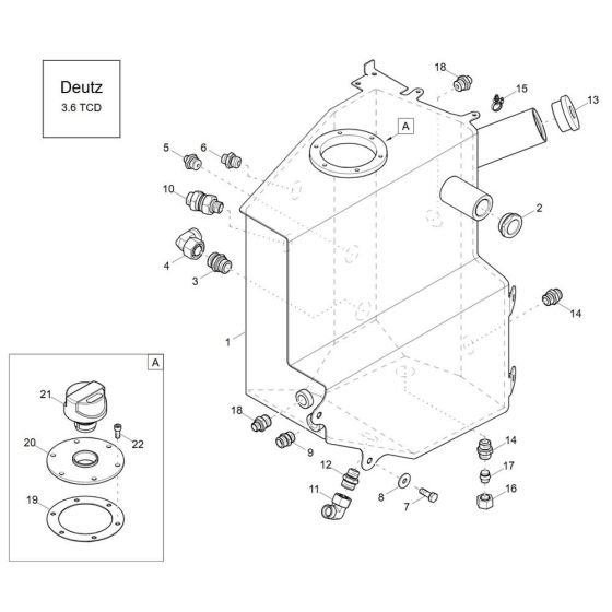 Hydraulic Tank (TCD 3.6) Assembly for Wacker DV60-2 Dumper