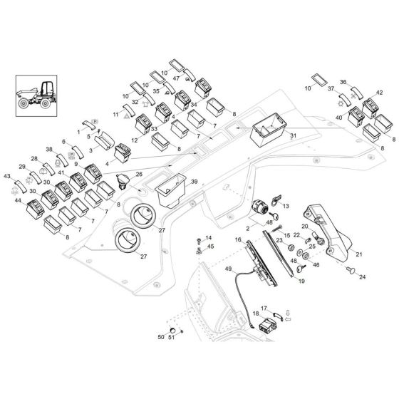 Instrument Panel Assembly -1 for Wacker DV60-2 Dumper