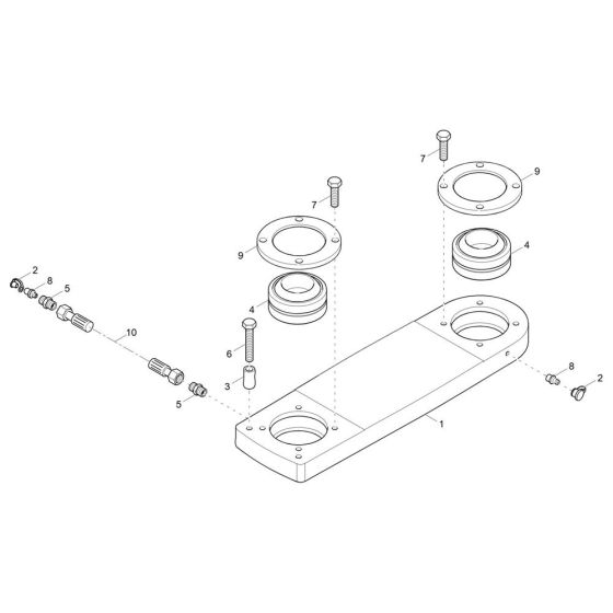 Articulated Joint Assembly for Wacker DV60-2 Dumper