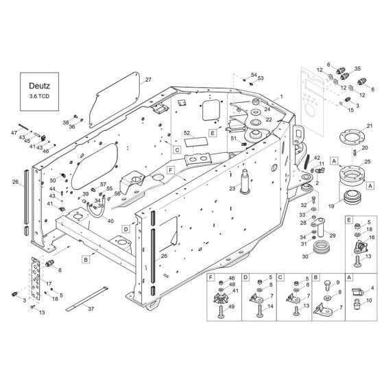 Frame Drive Unit (TCD 3.6) Assembly for Wacker DV60-2 Dumper