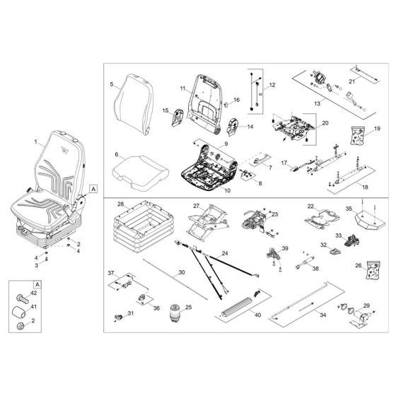 Seat Assembly for Wacker DV60-2 Dumper