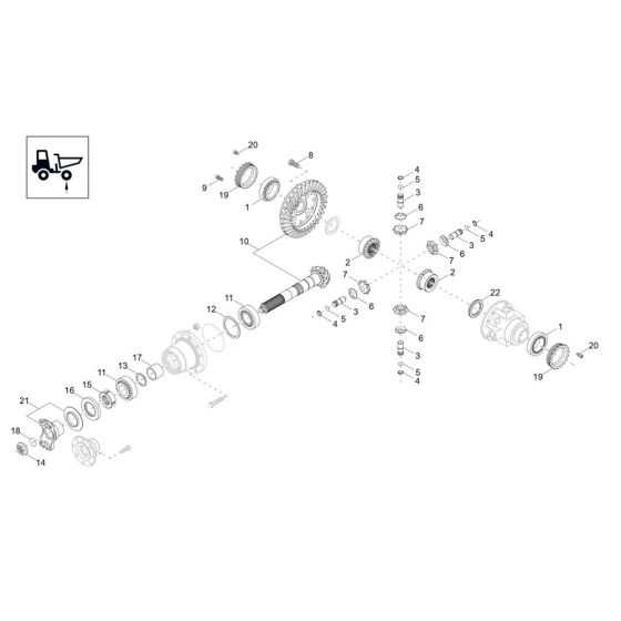 Differential Axle Assembly for Wacker DV60-2 Dumper