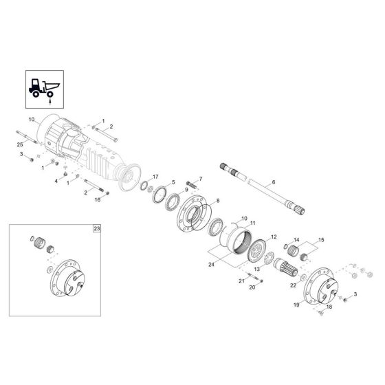 Axle Case, Wheel Hub Assembly for Wacker DV60-2 Dumper