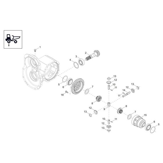 Differential Axle -1 Assembly for Wacker DV60-2 Dumper