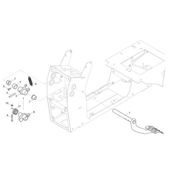 Foot Brake Assembly for Wacker DV60-2 Dumper