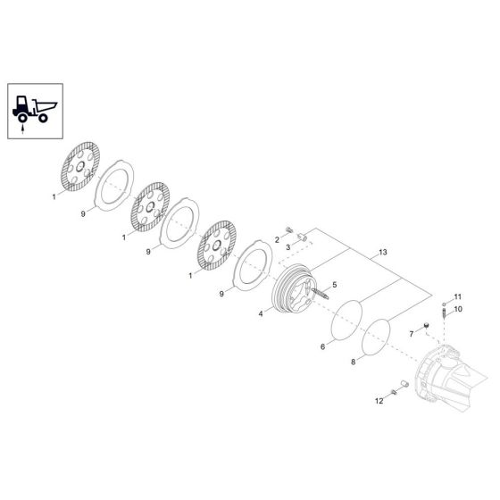 Brake Assembly for Wacker DV60-2 Dumper