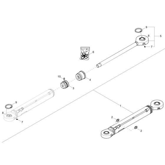 Steering Cylinder Assembly for Wacker DV60-2 Dumper