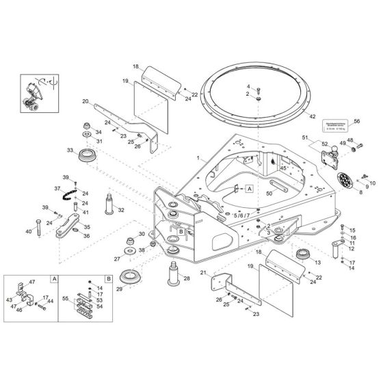 Front Frame Assembly -1 for Wacker DV60-2 Dumper