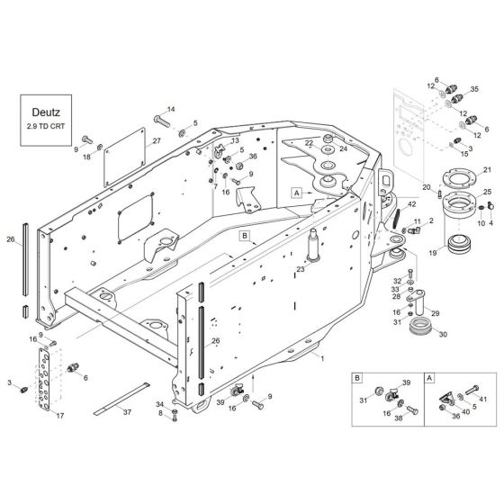 Frame Drive Unit (TD 2.9) Assembly for Wacker DV60-2 Dumper