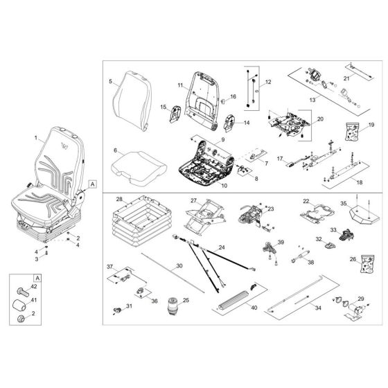 Seat Assembly for Wacker DV60-2 Dumper