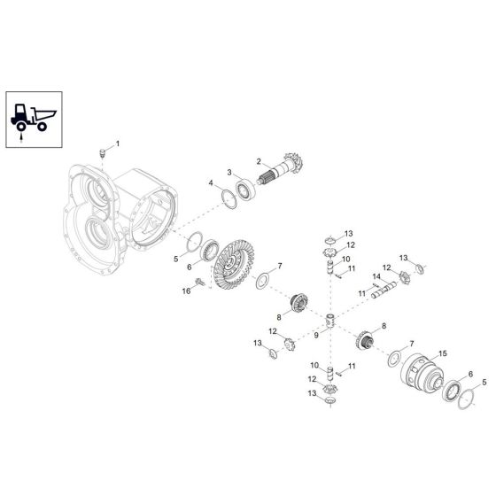 Differential Axle -1 Assembly for Wacker DV60-2 Dumper