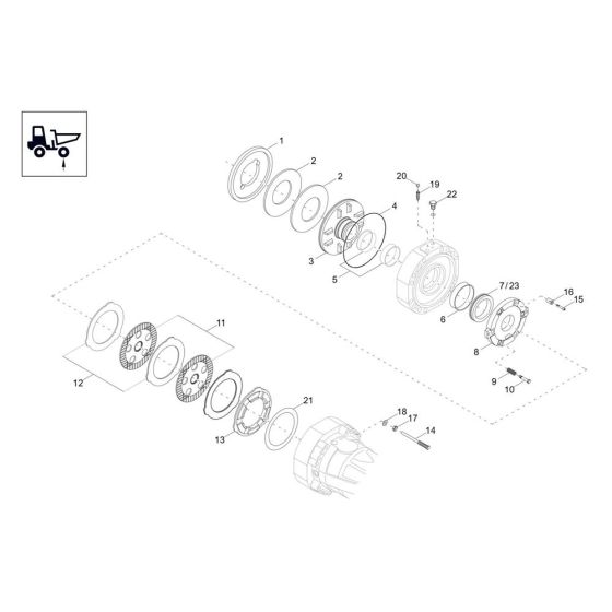 Brake Assembly -1 for Wacker DV90-2 Dumper