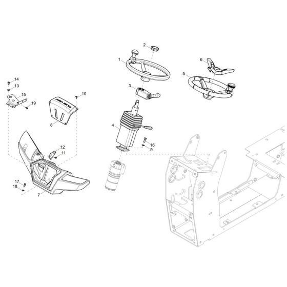 Pilot Stand Assembly for Wacker DV90-2 Dumper