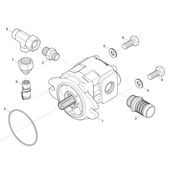 Gear Pump (TD 2.9) Assembly for Wacker DV90-2 Dumper