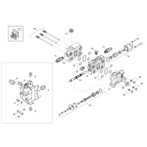 Control Valve Assembly for Wacker DV90-2 Dumper