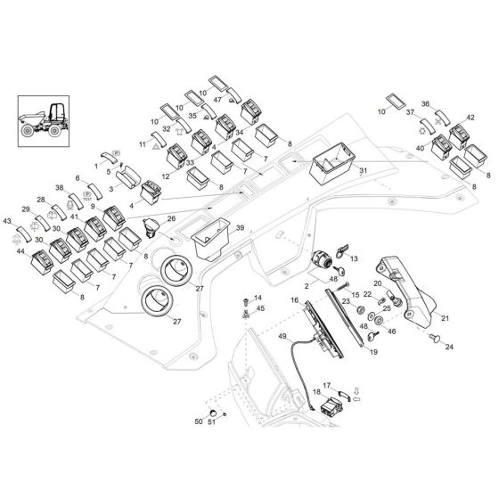 Instrument Panel Assembly -1 for Wacker DV90-2 Dumper