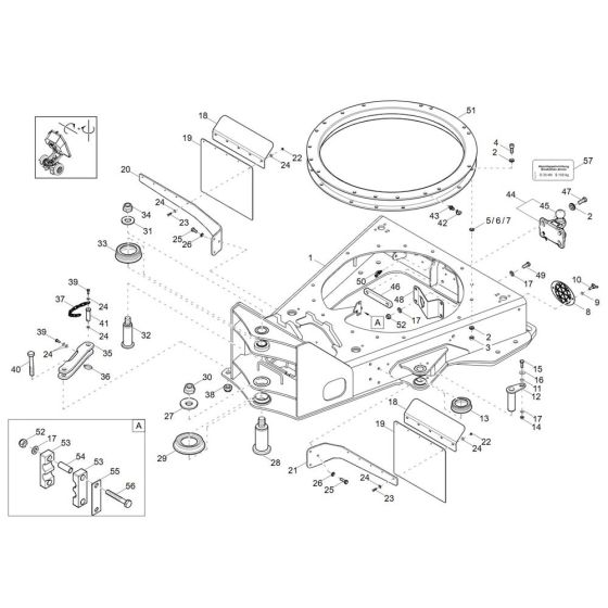 Front Frame Assembly -1 for Wacker DV90-2 Dumper