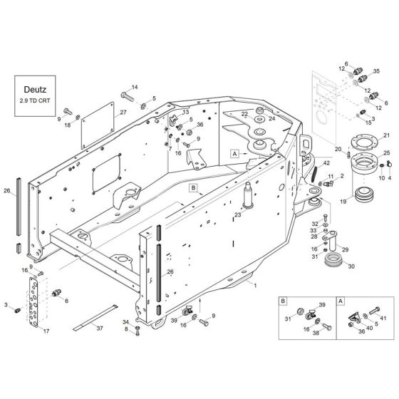 Frame Drive Unit (TD 2.9) Assembly for Wacker DV90-2 Dumper