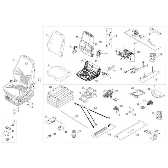 Seat Assembly for Wacker DV90-2 Dumper