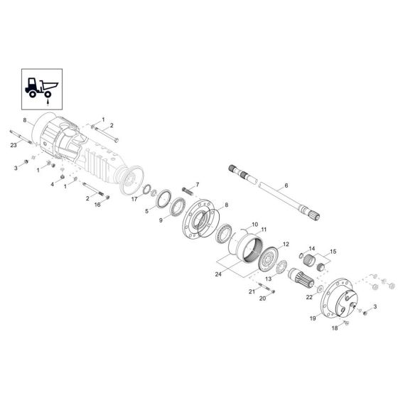 Axle Case, Wheel Hub Assembly for Wacker DV90-2 Dumper