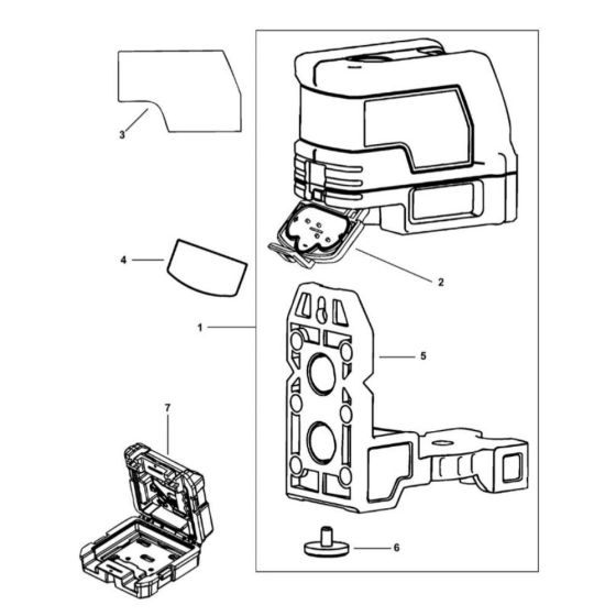 Main Assembly for DeWalt DW0822 Crossline Laser