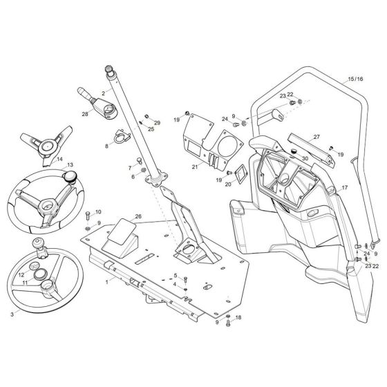 Pilot Stand Assembly for Wacker DW30-2 Dumper