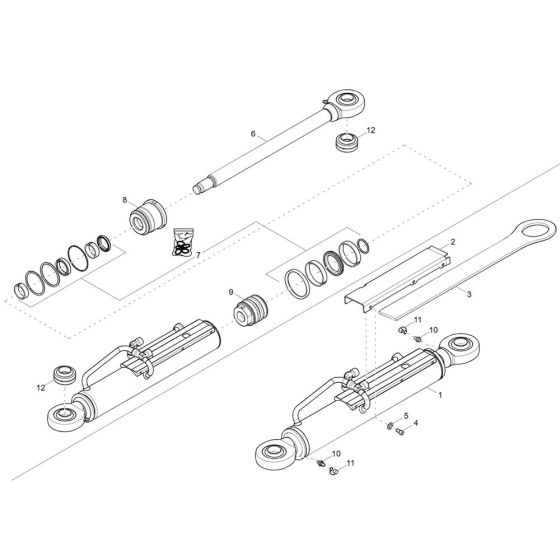 Steering Cylinder Assembly for Wacker DW30-2 Dumper