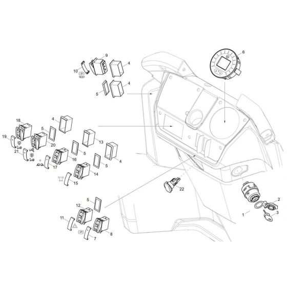 Instrument Panel Assembly for Wacker DW30-2 Dumper