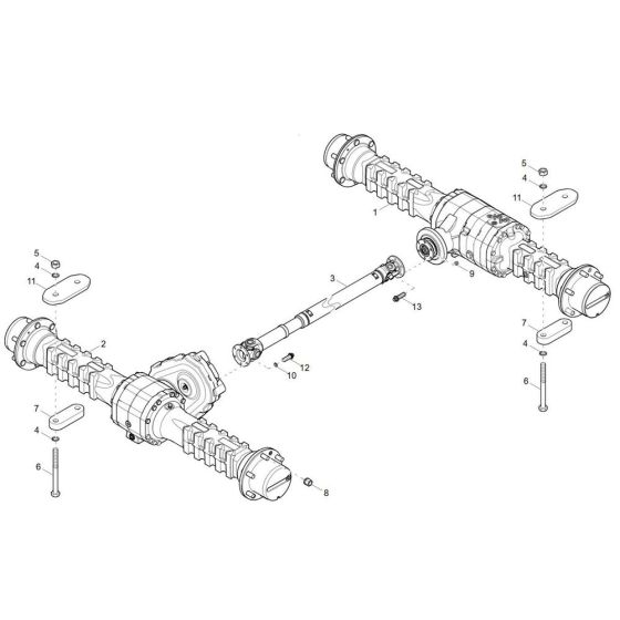 Axle Assembly for Wacker DW30-2 Dumper