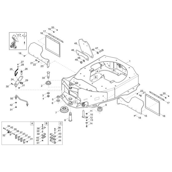 Front Frame Assembly -1 for Wacker DW30-2 Dumper