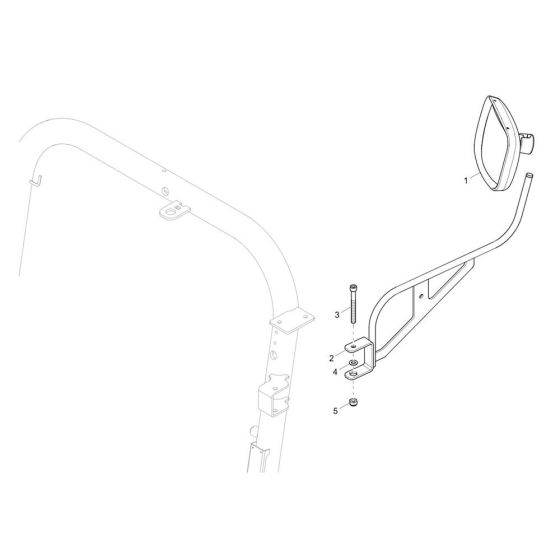 Mirror Assembly for Wacker DW30-2 Dumper