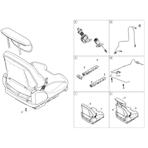 Seat Assembly for Wacker DW30-2 Dumper