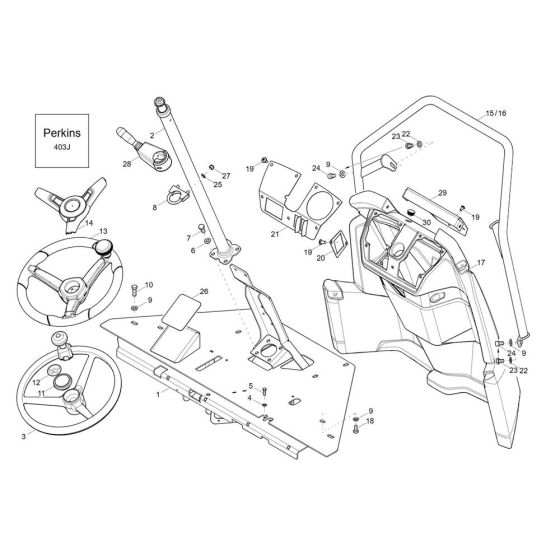 Pilot Stand Assembly for Wacker DW30-2 Dumper