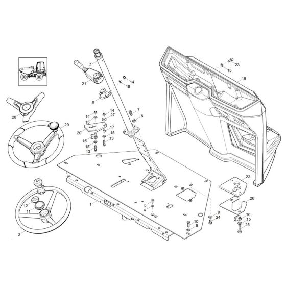 Pilot Stand Assembly -1 for Wacker DW30-2 Dumper