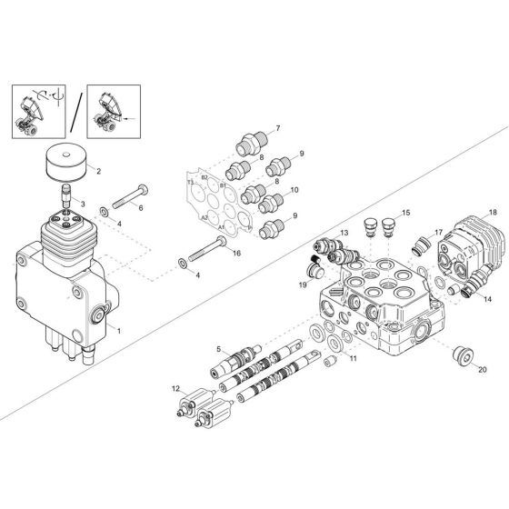 Control Valve Assembly for Wacker DW30-2 Dumper