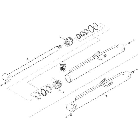 Tilt Ram Assembly for Wacker DW30-2 Dumper