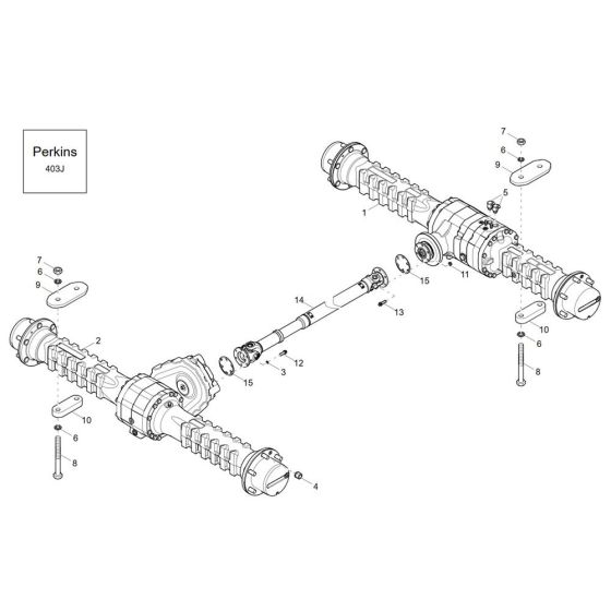 Axle Assembly for Wacker DW30-2 Dumper