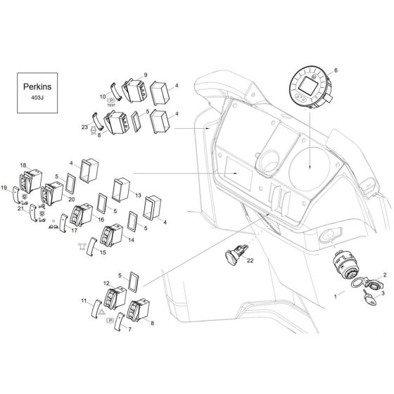 Instrument Panel Assembly for Wacker DW30-2 Dumper